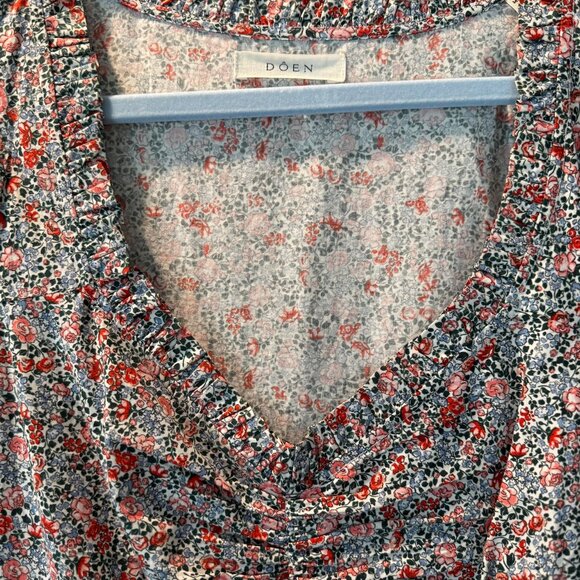 Doen Dree Dress in White Petit Jardin Print, size Medium - Picture 7 of 10